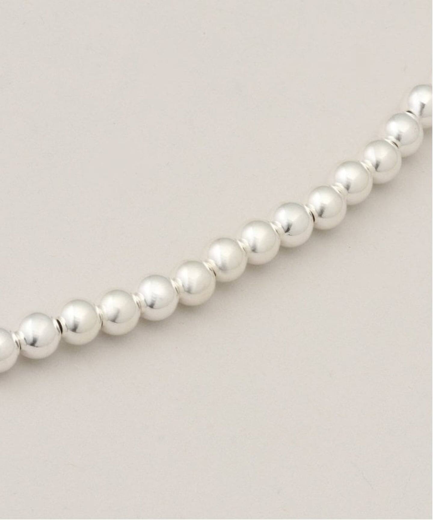 フレームワーク購入インディアンジュエリー5mmシャイニービーズシルバーネックレス INDIAN JEWELRY 5mm シャイニービーズネックレス44インチ3