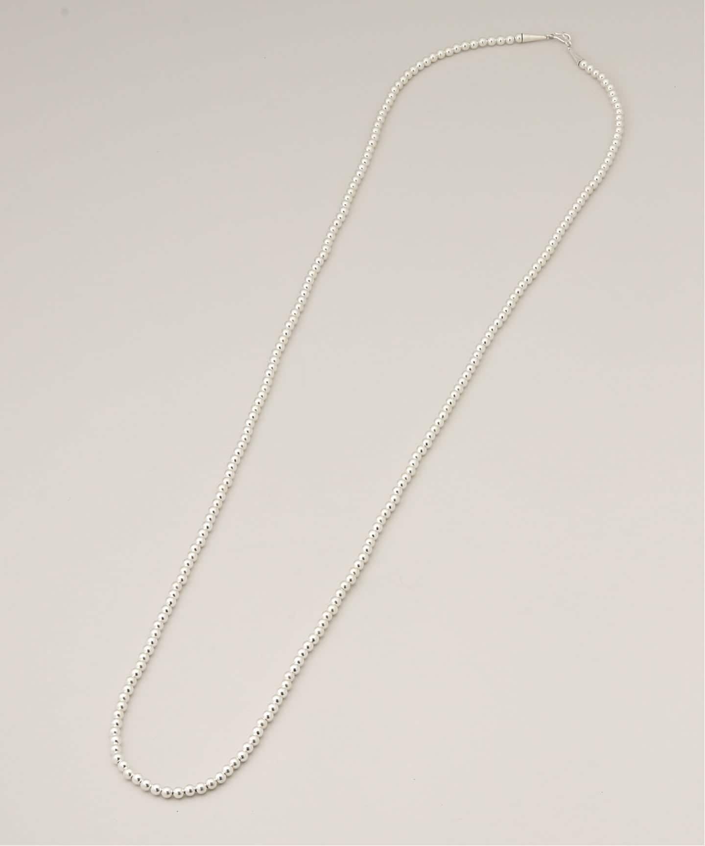 INDIAN JEWELRY 5mm シャイニービーズネックレス44インチ3