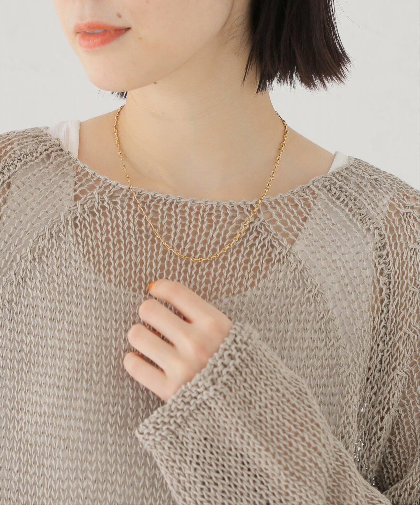 【Gabriela Artigas】Mini Double Beam Chain Necklace 15 MM Double Beam Chain Necklace with Tusk Clasp | Gabriela