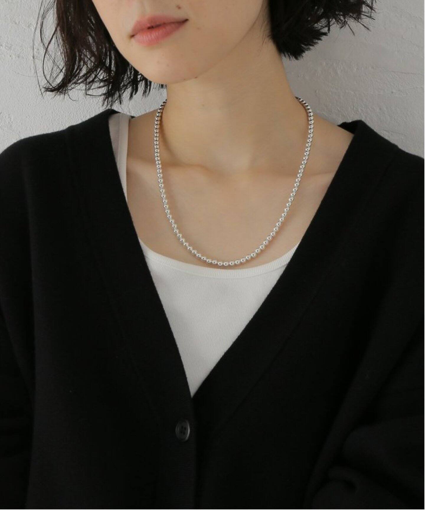 ≪追加≫INDIAN JEWELRY 5mm シャイニービーズネックレス20インチ 