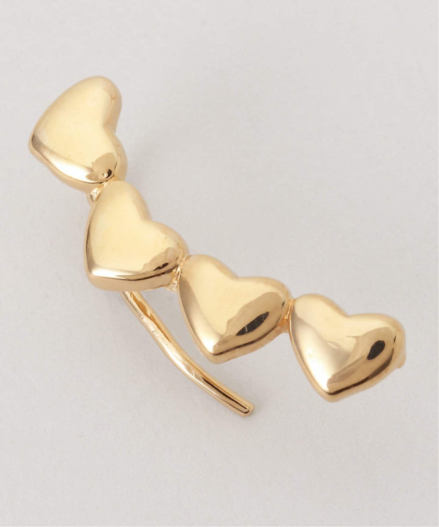 【ERAMA】エラマ　ハートピアス　ゴールド LOHME]ハートチェーンピアス | KOBUNSHA SELECT SHOP | [LOHME