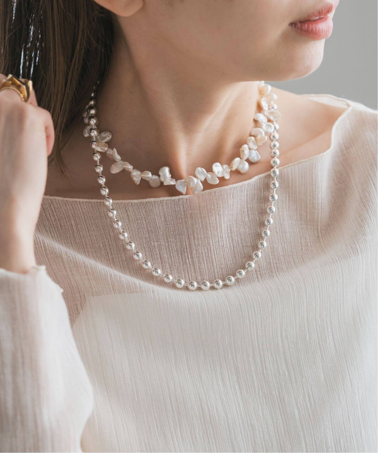 追加》in mood/インムード MAGNET6mm BALL 50 necklace