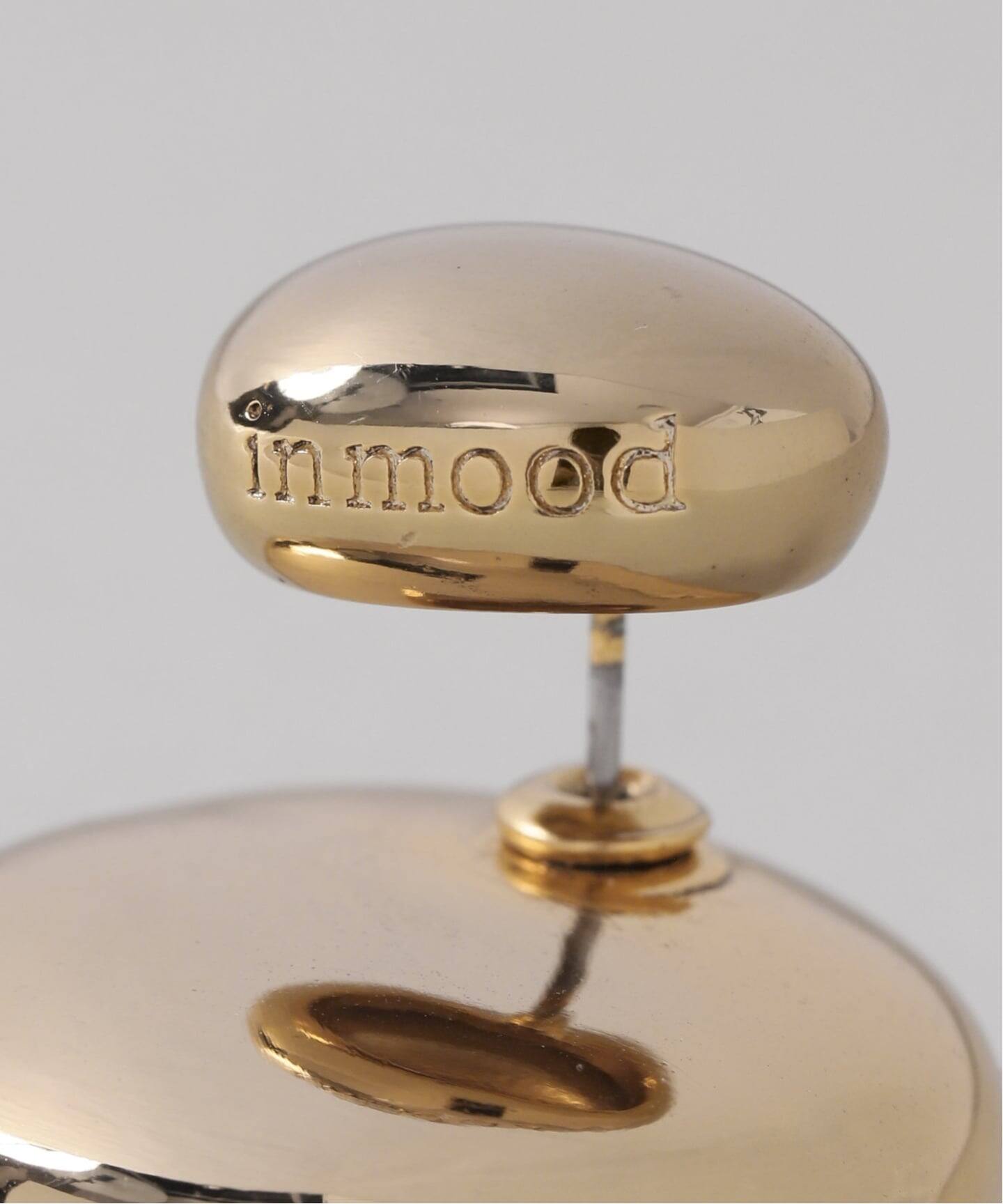 in mood/インムード STONE MOON BACK pierce(ゴールド)（ピアス（両耳