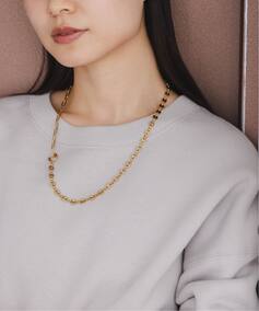 NOBLE別注》in mood/インムード ミドルMIXチェーンネックレス 