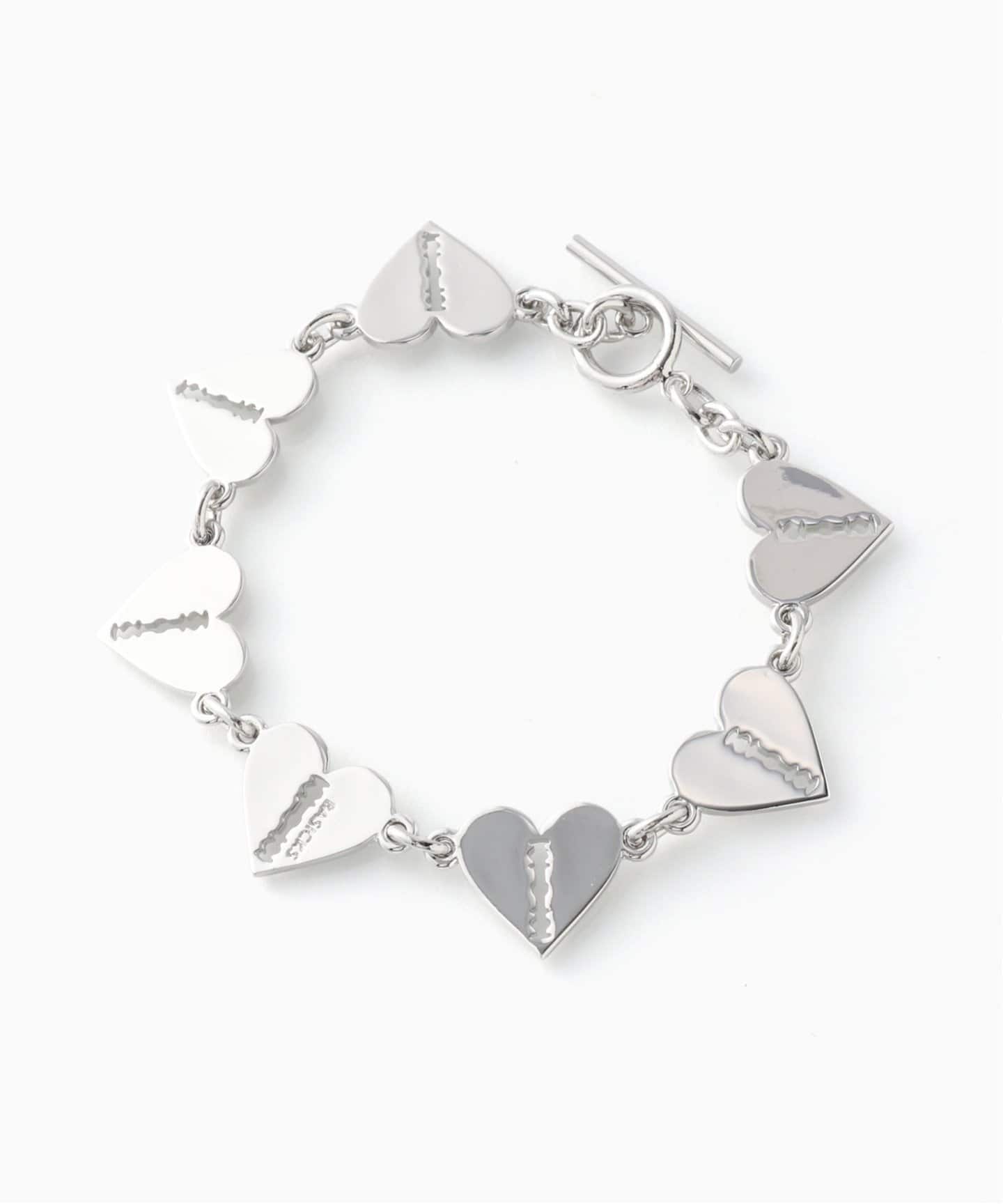 ベイシックス　ブレスレット BASICKS - 【残りわずか】Heart Shaped Bracelet(SILVER×GOLD