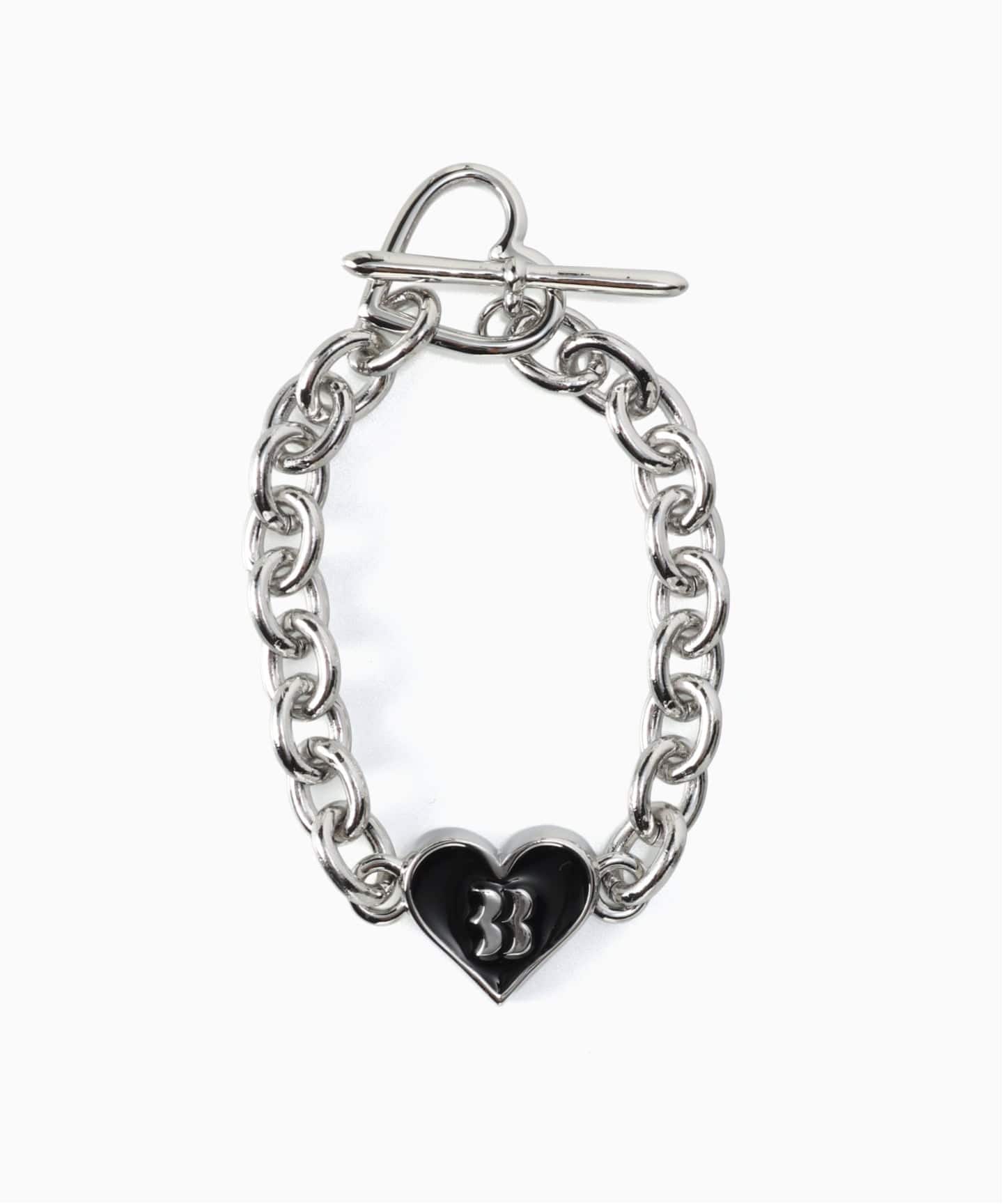 BASICKS ブレスレット Mサイズ BASICKS - 【残りわずか】Heart Shaped Bracelet(SILVER×GOLD