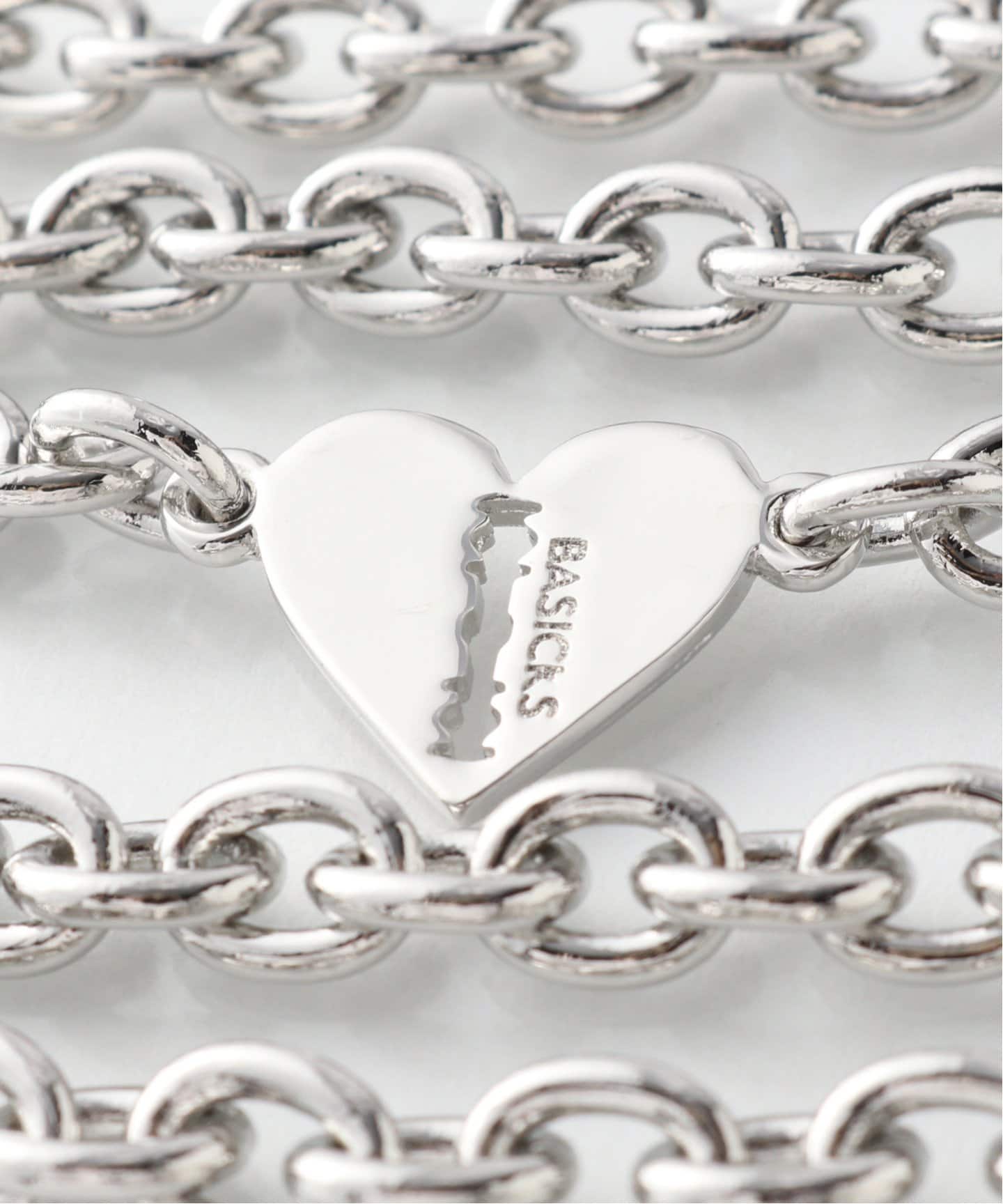【完売品】BASICKS Heart Razor Necklace BASICKS - 【ラスト1点】Heart Razor Necklace (Small Link