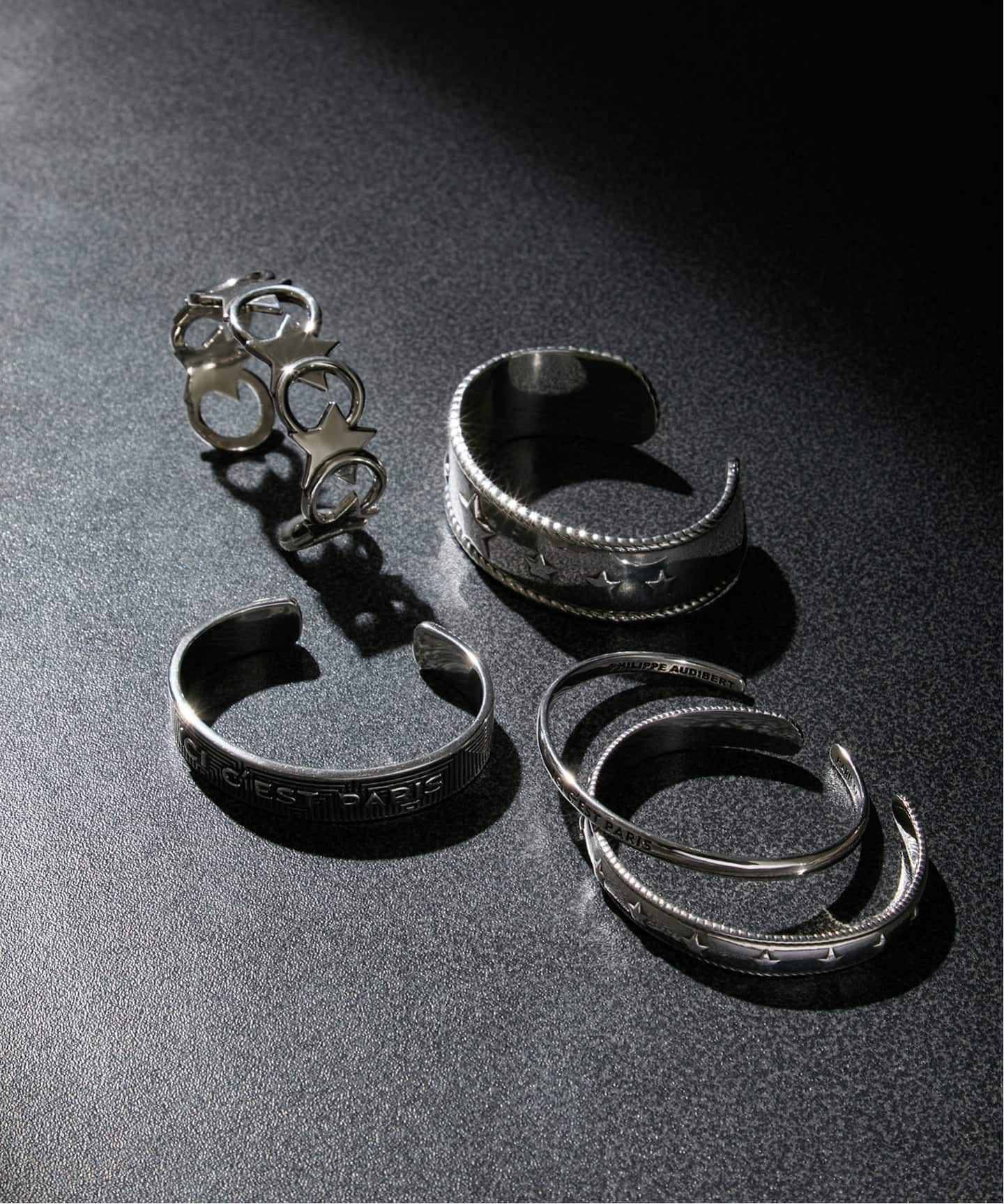 希少!PHILIPPE AUDIBERT スター バングル PHILIPPE AUDIBERT 】PSG Star circle bracelet BR4435- L/S