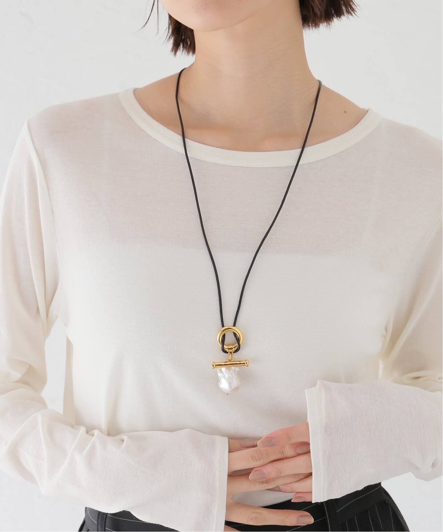 TIMELESS PEARLY/タイムレスパーリー】CORD NOIR AVEC PERLE BAROQUE 