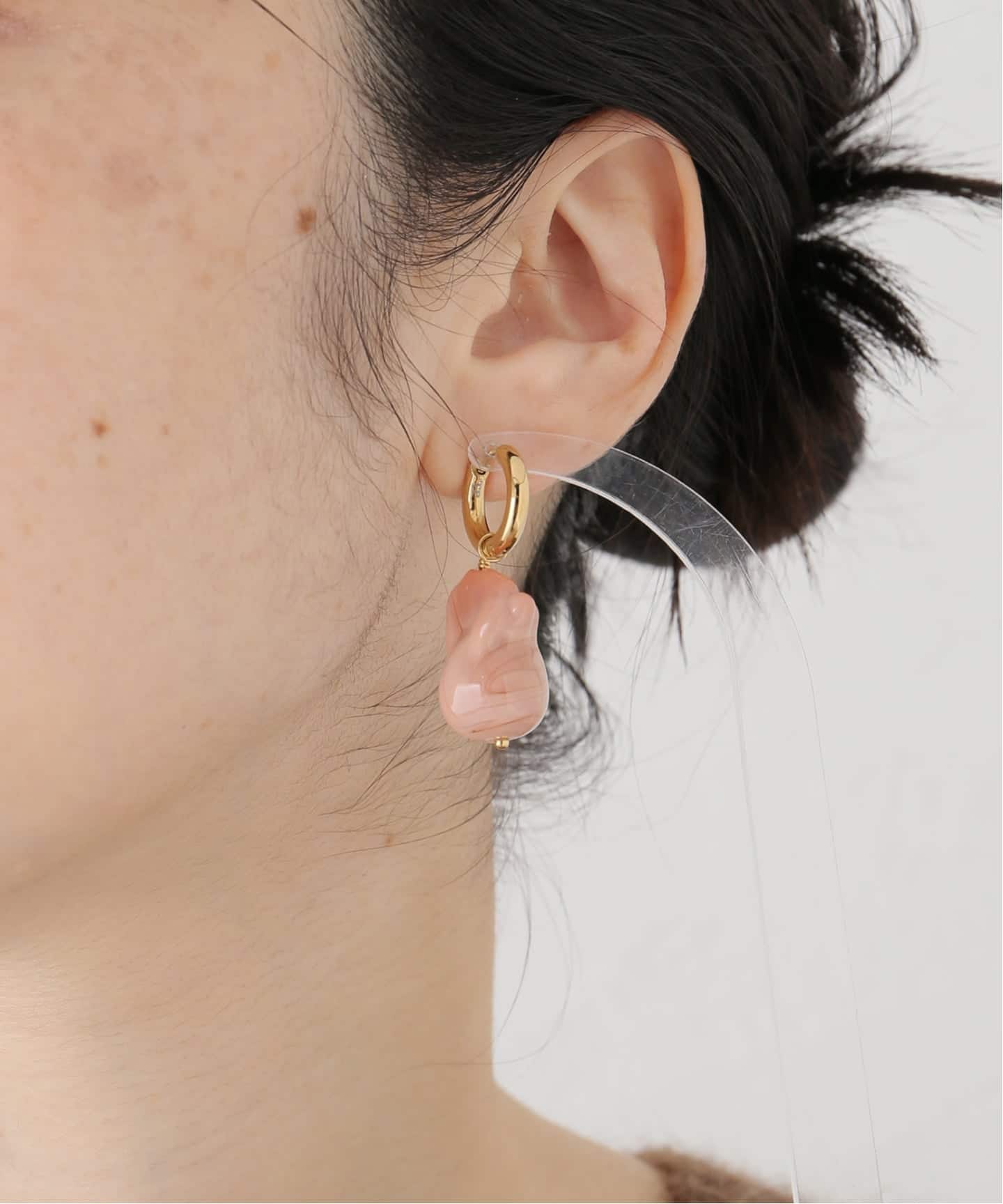 HIROTAKA/ヒロタカ】Mosquito Diamond Bar Earring：ピアス（片耳用