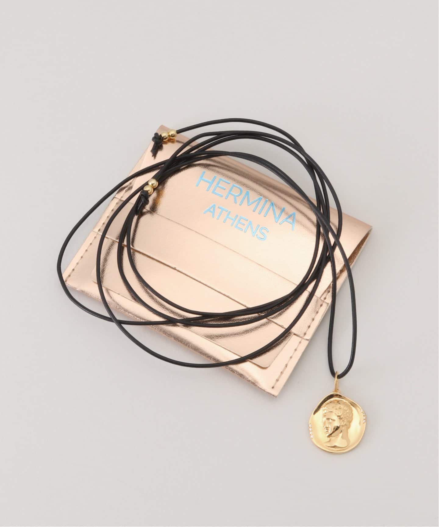 HERMINA ATHENS】HERMIS LARGE LUSTRE BLACK：ネックレス