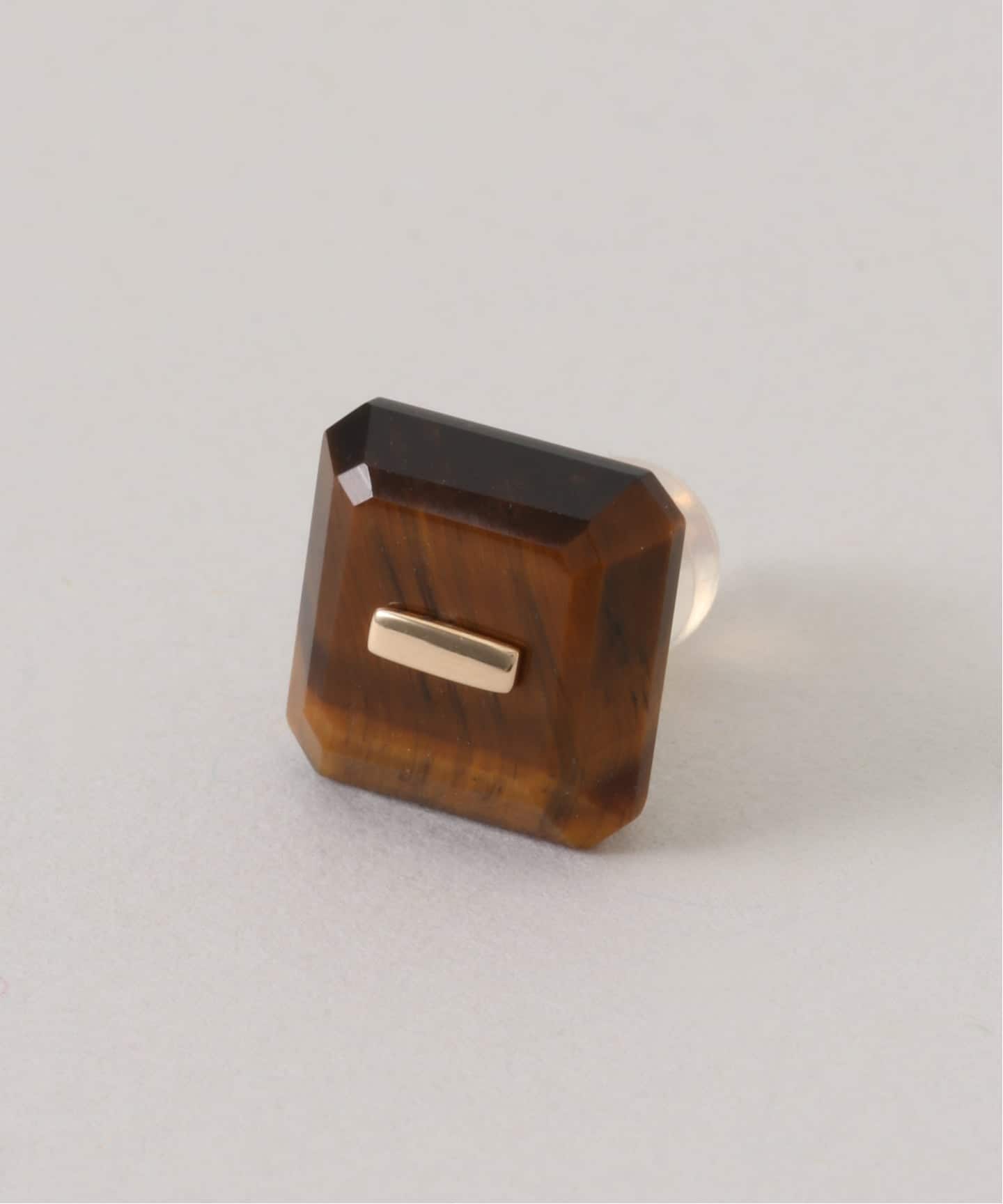 DUSTCELL ピアス 初期ロット HIROTAKA/ヒロタカ】Bird of P Square Stud Tiger Eye：ピアス