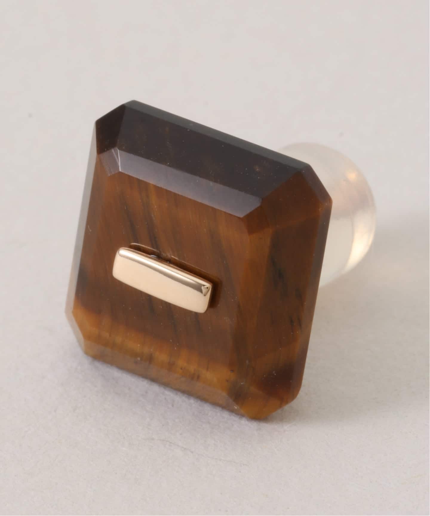 HIROTAKA/ヒロタカ】Bird of P Square Stud Tiger Eye：ピアス