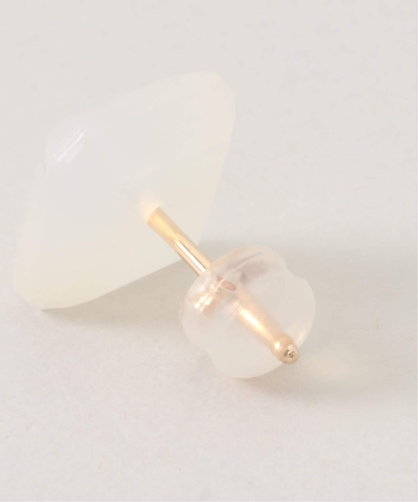 送料関税込【AMY O】Northern Star Flat Back Stud☆シングル♪ レクタングルストーンスタッズピアス（片耳販売） | La Soeur