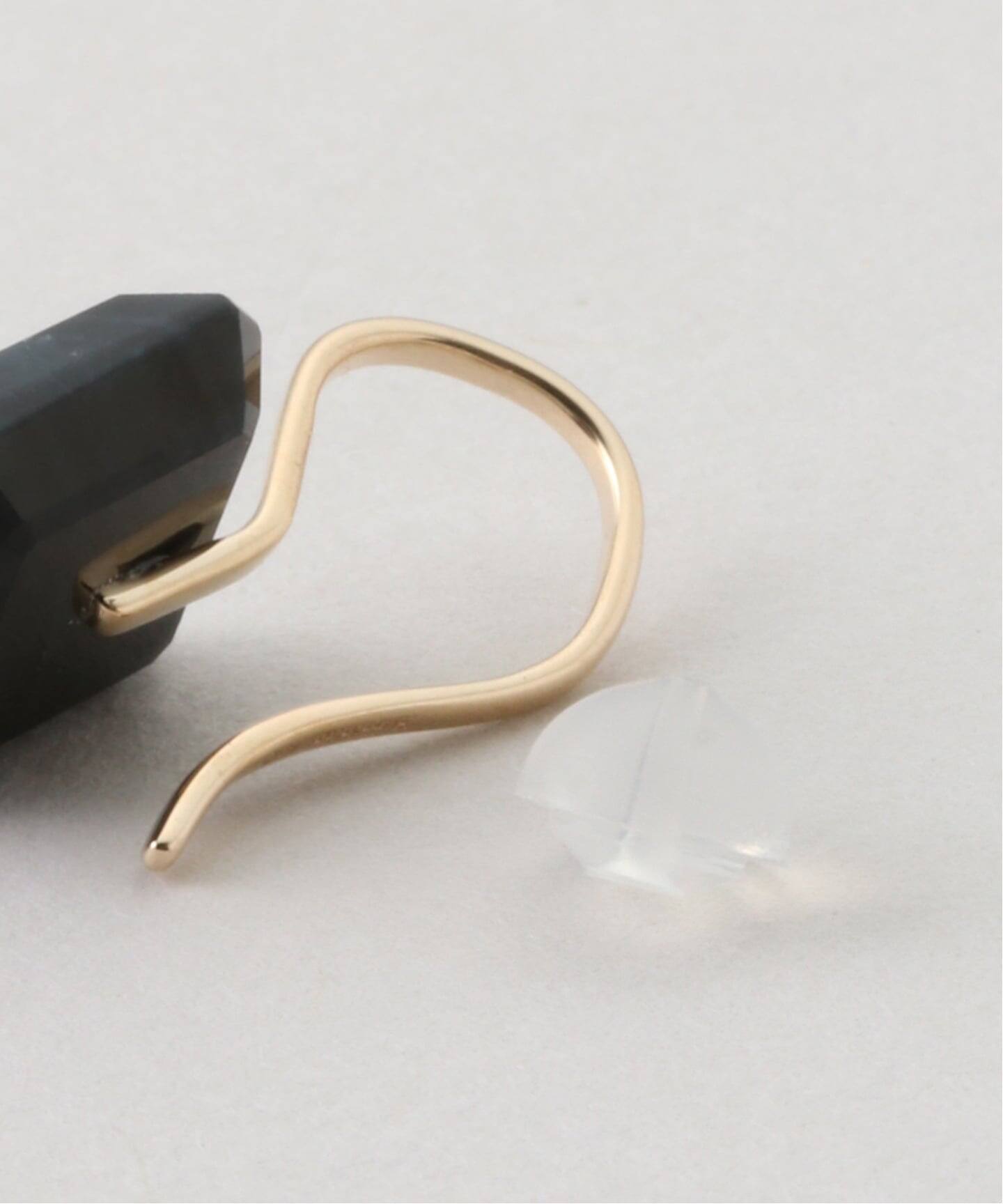 HIROTAKA/ヒロタカ】Bird of P Square Hook Blue Tige：ピアス