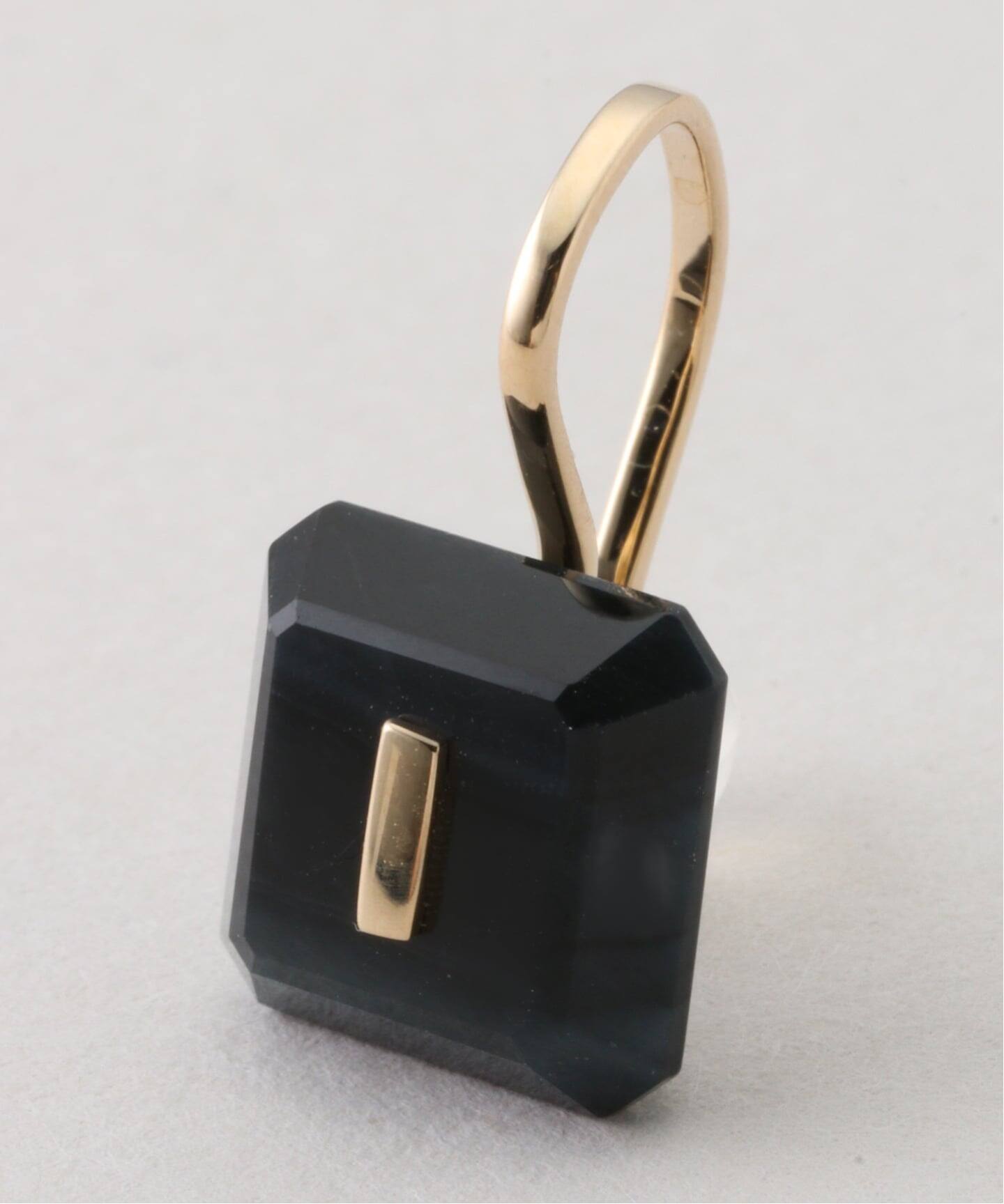 HIROTAKA/ヒロタカ】Bird of P Square Hook Blue Tige：ピアス（片耳用