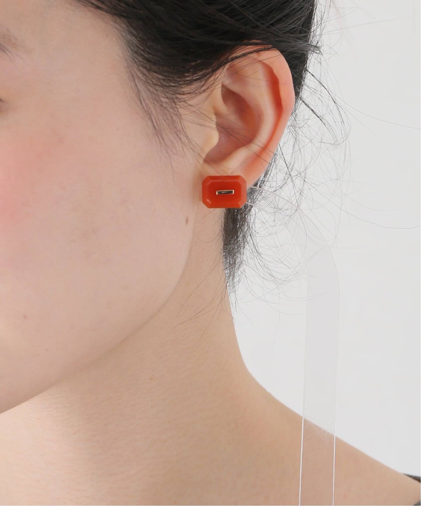 ピロット　様　ピアス　No.5064 HIROTAKA/ヒロタカ】Bird of P Rectangle Stud Carner：ピアス
