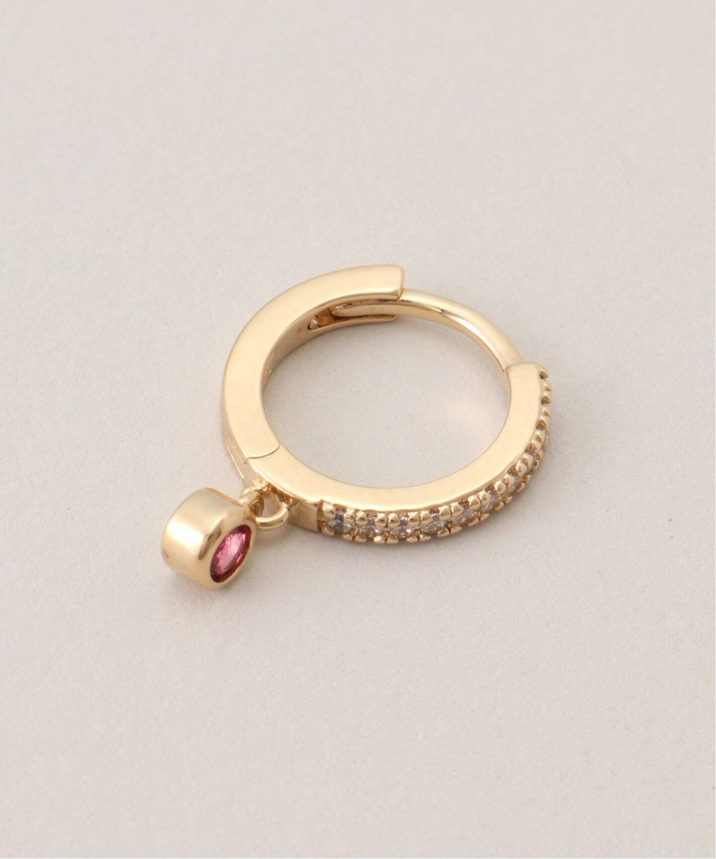 NOUVEL AMOUR/ヌーベルアムール】MINI HOOP AVA PINK：ピアス（片耳用  