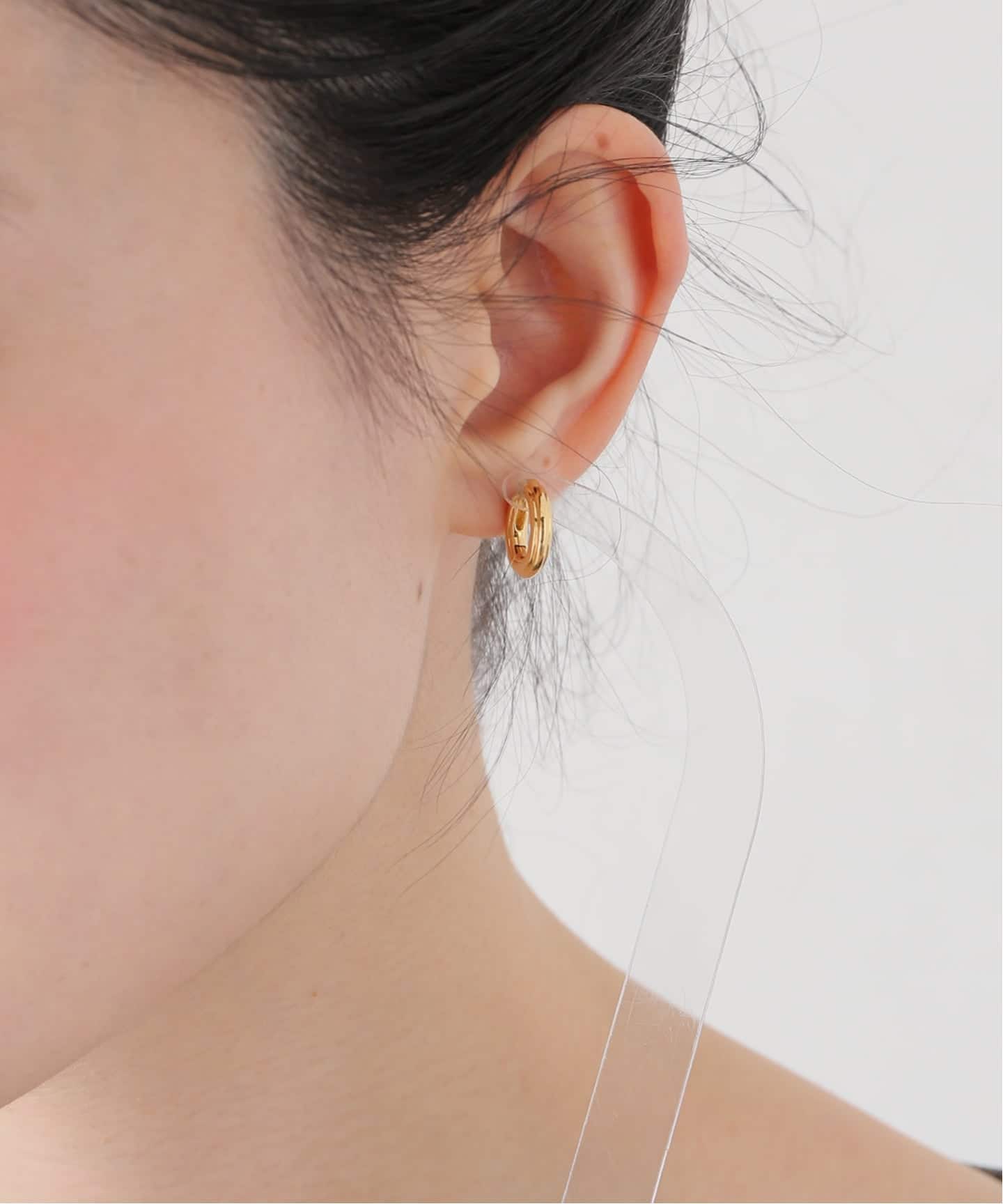 Hirotaka シンプル片耳用ピアス HIROTAKA/ヒロタカ】Bird of P Square Stud Tiger Eye：ピアス
