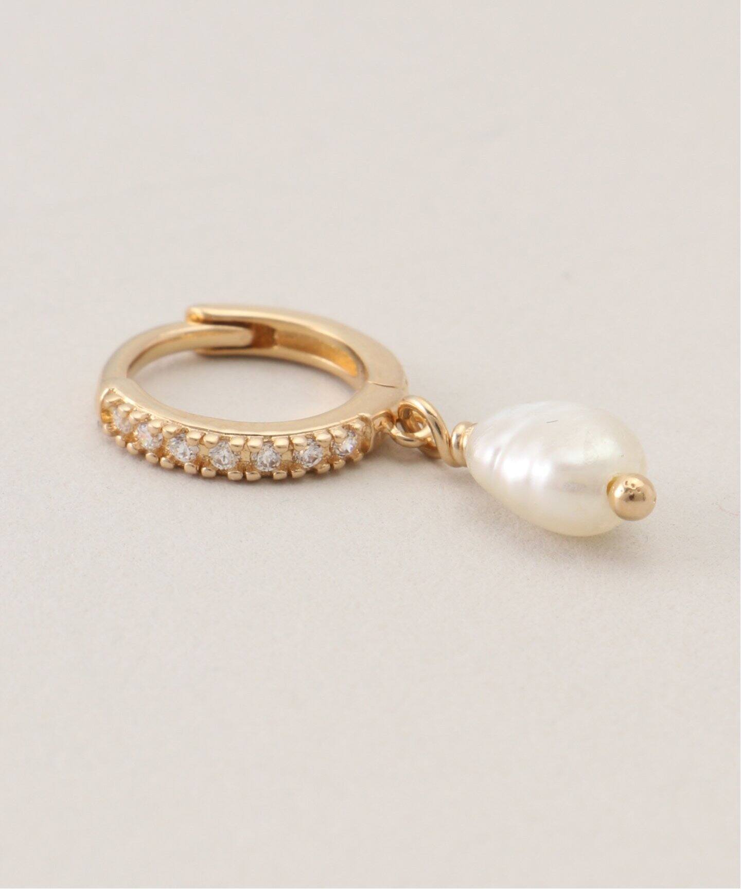 NOUVEL AMOUR/ヌーベルアムール】MINI HOOPS PEARL(PAIR