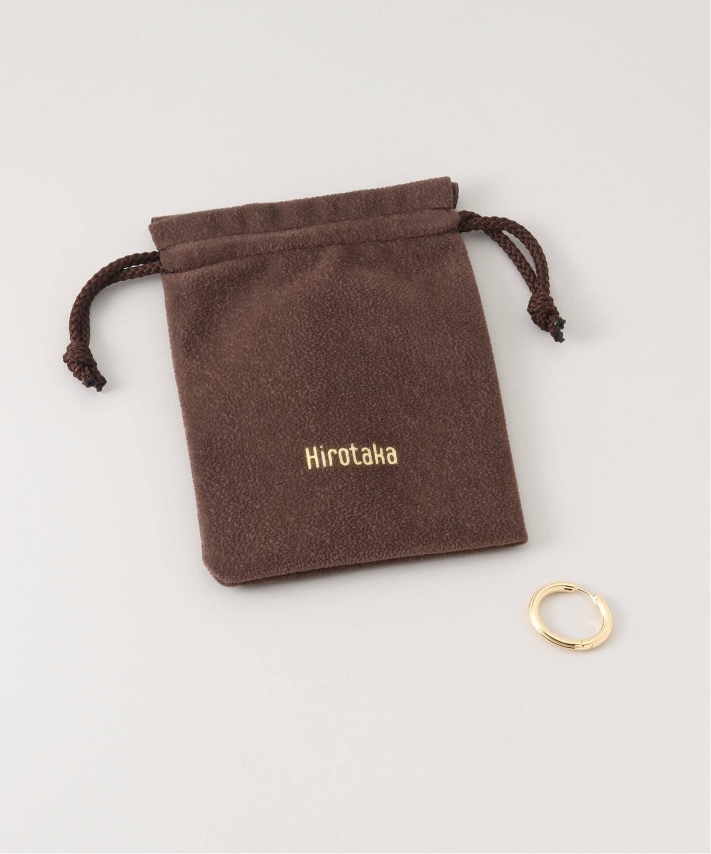 HIROTAKA/ヒロタカ】Sand Dune Oval Hoop Earring M：ピアス