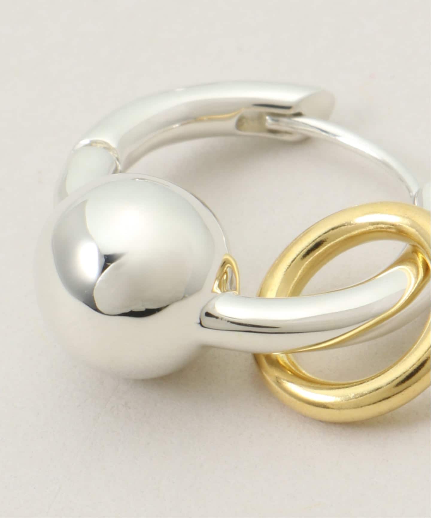 BONEE/ボーニー】TWIN C BALL HOOPS：ピアス（両耳用）（ピアス（両耳