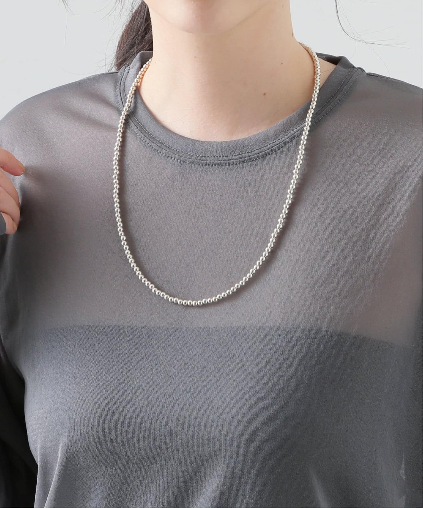 アクセサリー JOURNAL STANDARD L'ESSAGE
BALL NECKLACE AGMES/アグメス】CLASSIC CHAIN NECKLACE：ネックレス