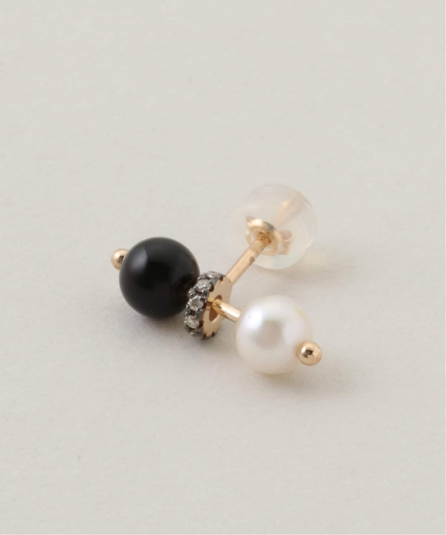 HIROTAKA/ヒロタカ】 HONEY ANT Diamond Akoya Pearl O：ピアス（片耳