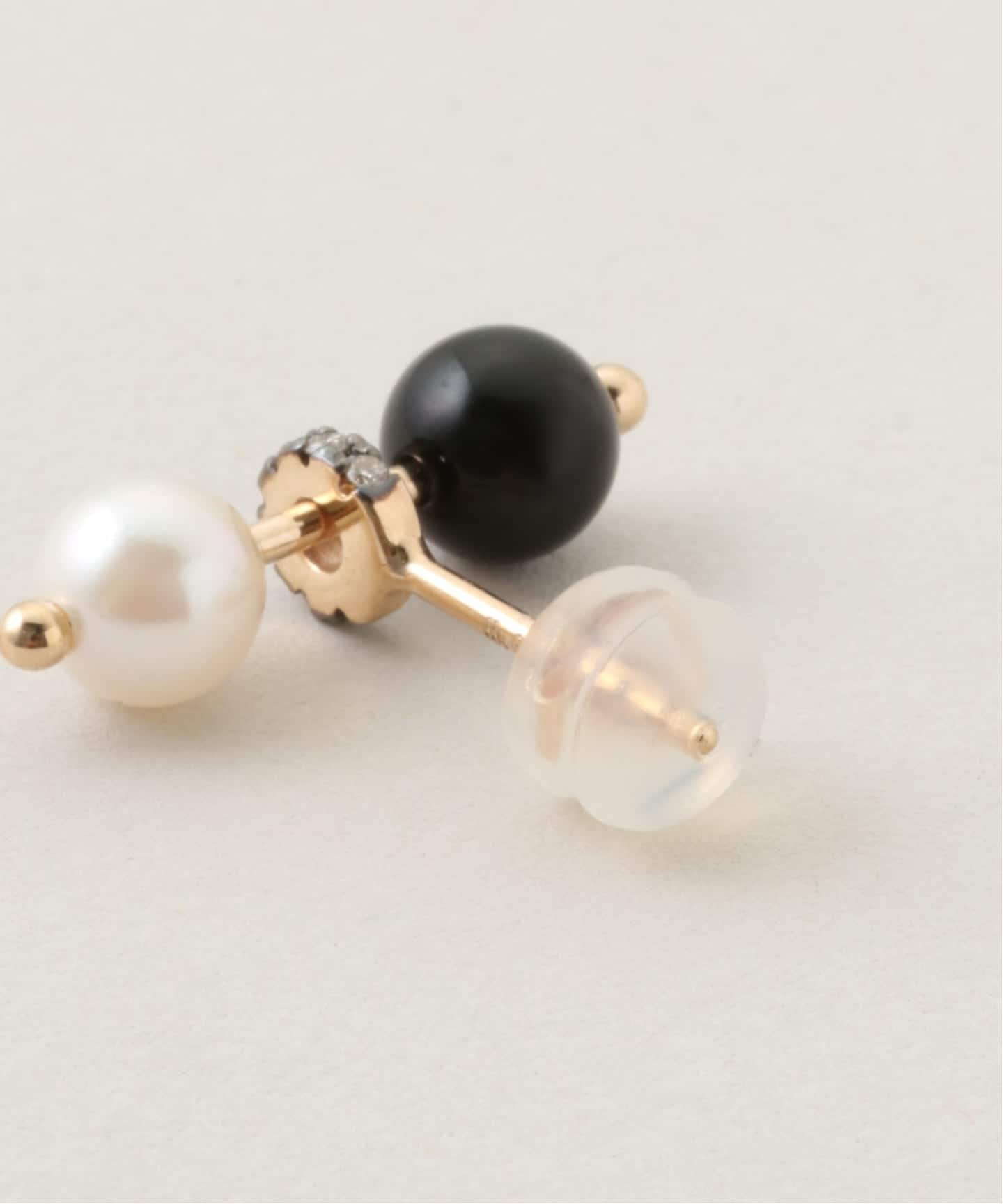 HIROTAKA/ヒロタカ】 HONEY ANT Diamond Akoya Pearl O：ピアス（片耳