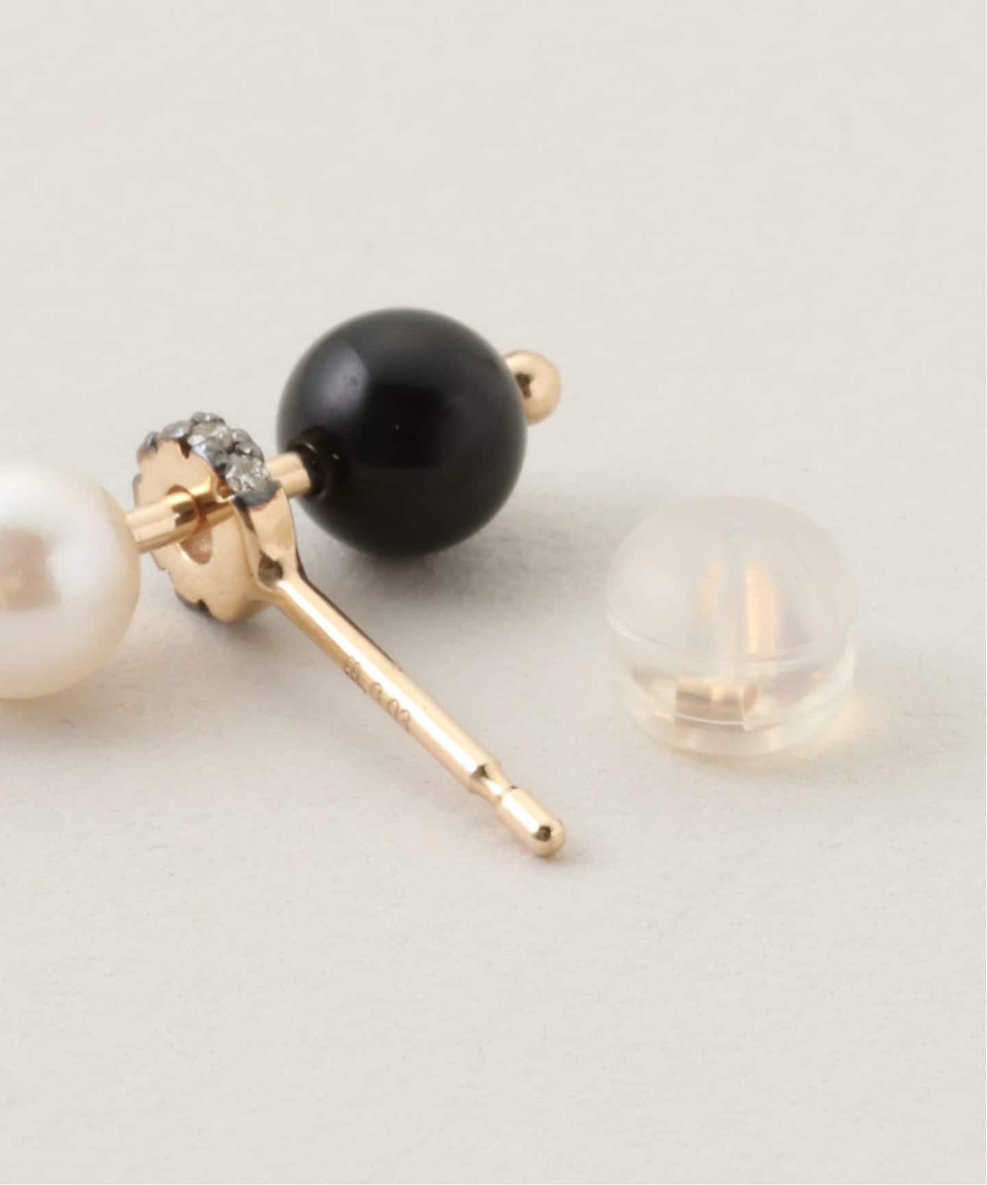 HIROTAKA/ヒロタカ】 HONEY ANT Diamond Akoya Pearl O：ピアス（片耳