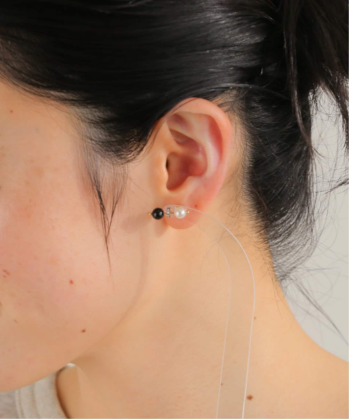 HIROTAKA/ヒロタカ】 HONEY ANT Diamond Akoya Pearl O：ピアス（片耳