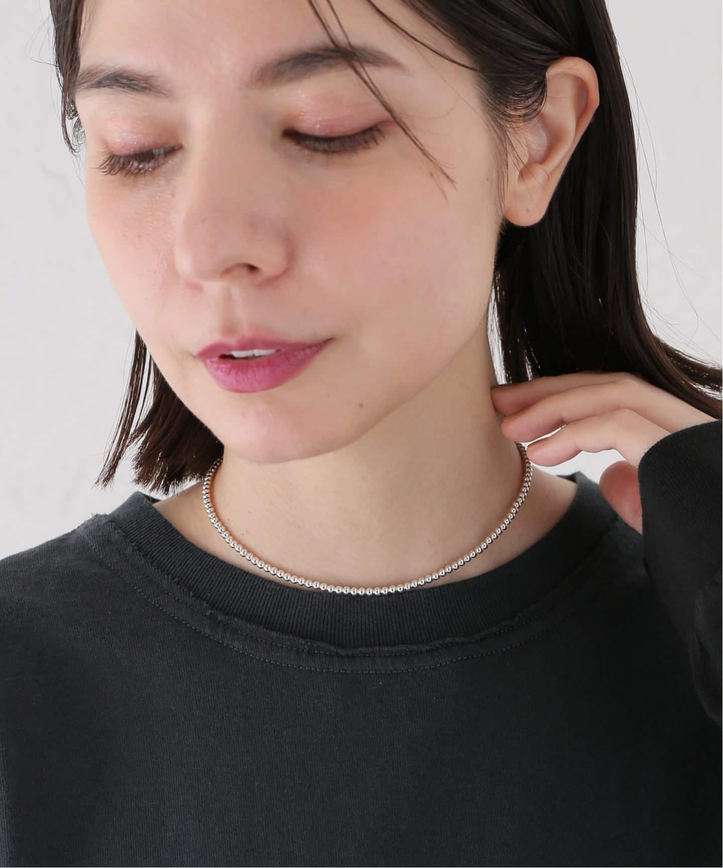 ERICKA NICOLAS BEGAY】NAVAJO PEARL 3mm 35：ネックレス