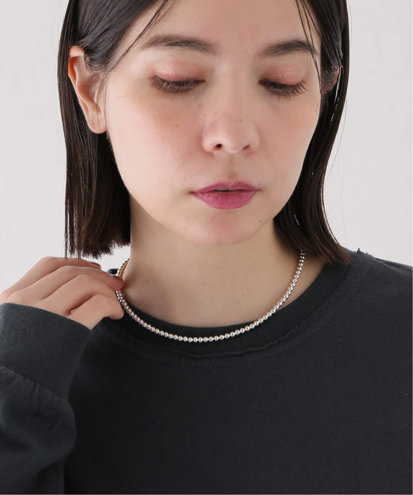 専用　Ericka Nicolas Begay ペンダント ネックレス シルバー ERICKA NICOLAS BEGAY】BEGAY NAVAJO PEARL 4mm 40：ネックレス