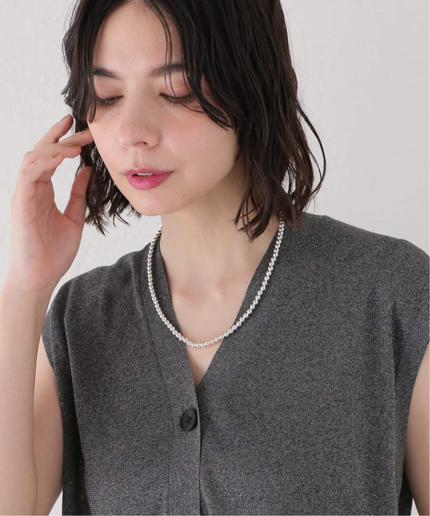 ERICKA NICOLAS BEGAY】NAVAJO PEARL 5mm 50：ネックレス
