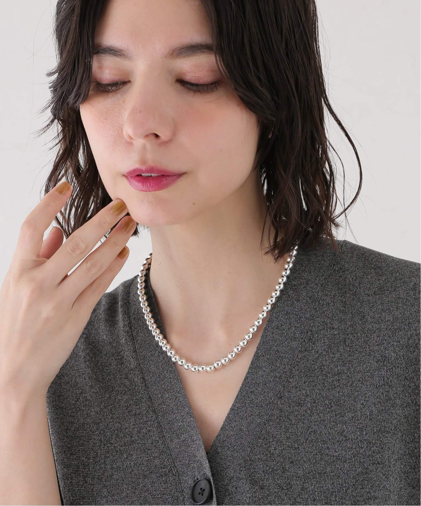 ERICKA NICOLAS BEGAY】NAVAJO PEARL 7mm 45：ネックレス（ネックレス