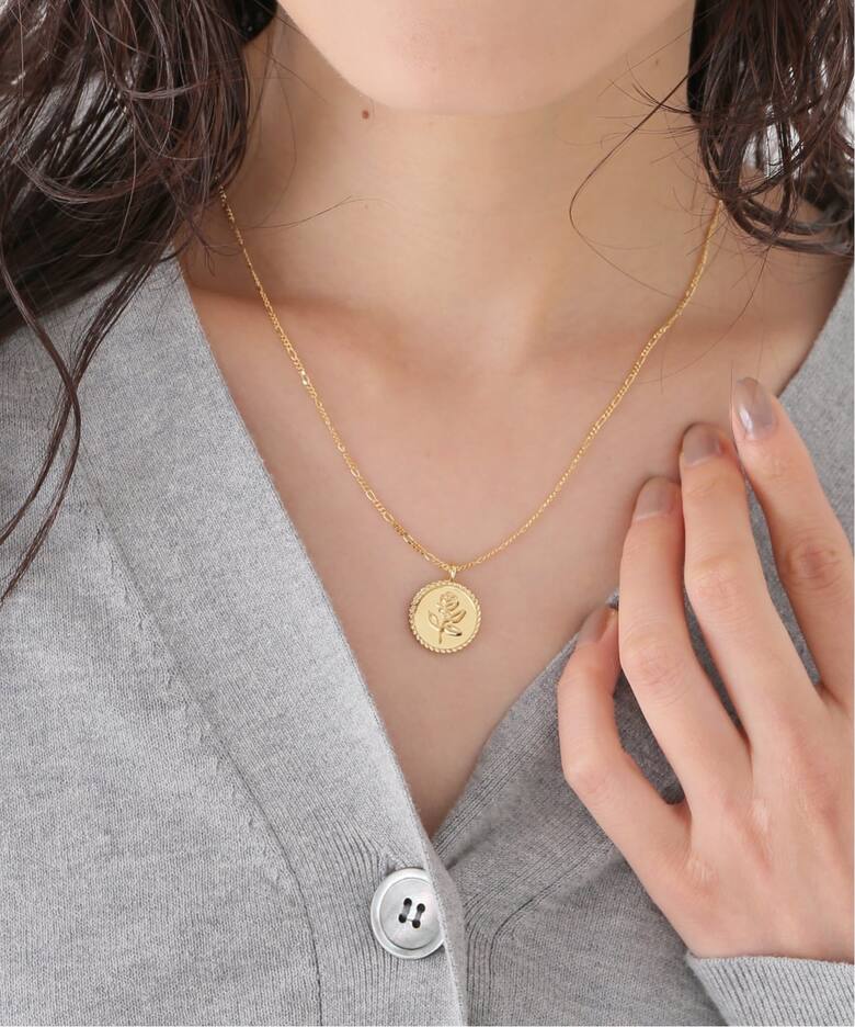WOLF CIRCUS /ウルフサーカス】 ROSE COIN NECKLACE(GOLD FIGA 