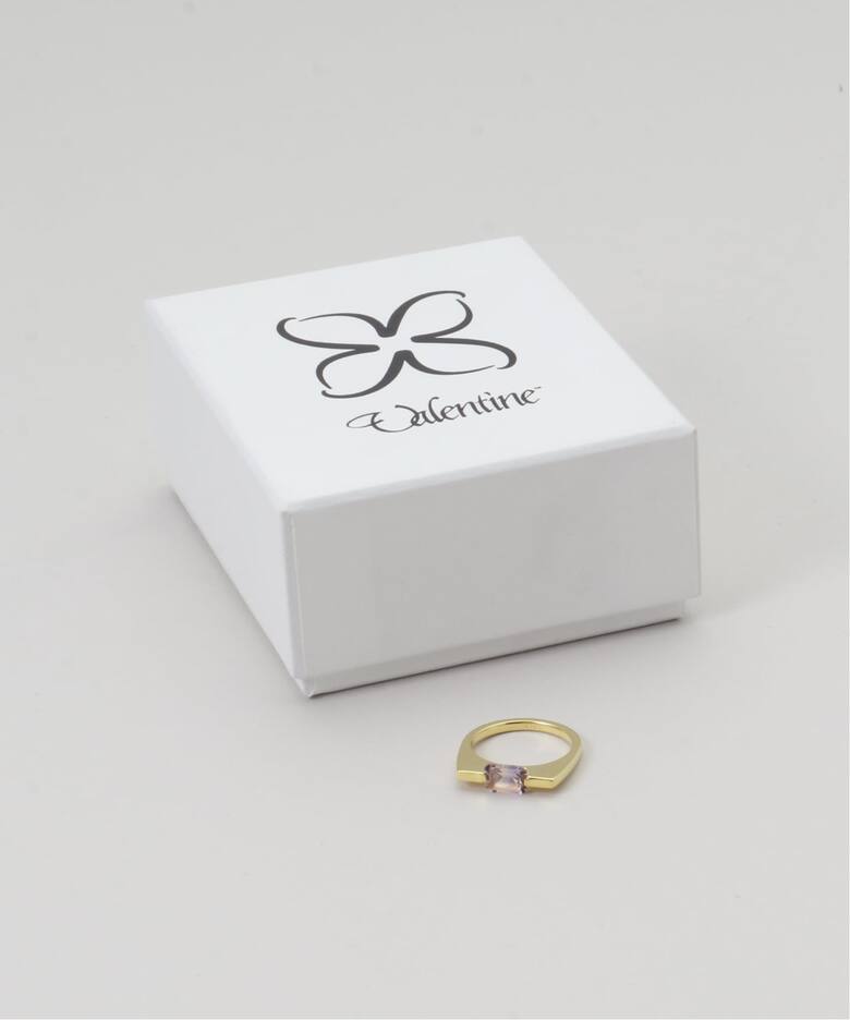 VALENTINE /ヴァレンタイン】 Thin Stone Setting Ring（リング