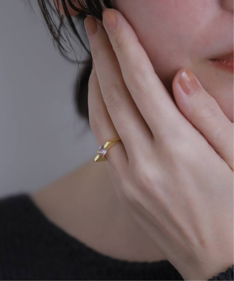 VALENTINE /ヴァレンタイン】 Thin Stone Setting Ring（リング