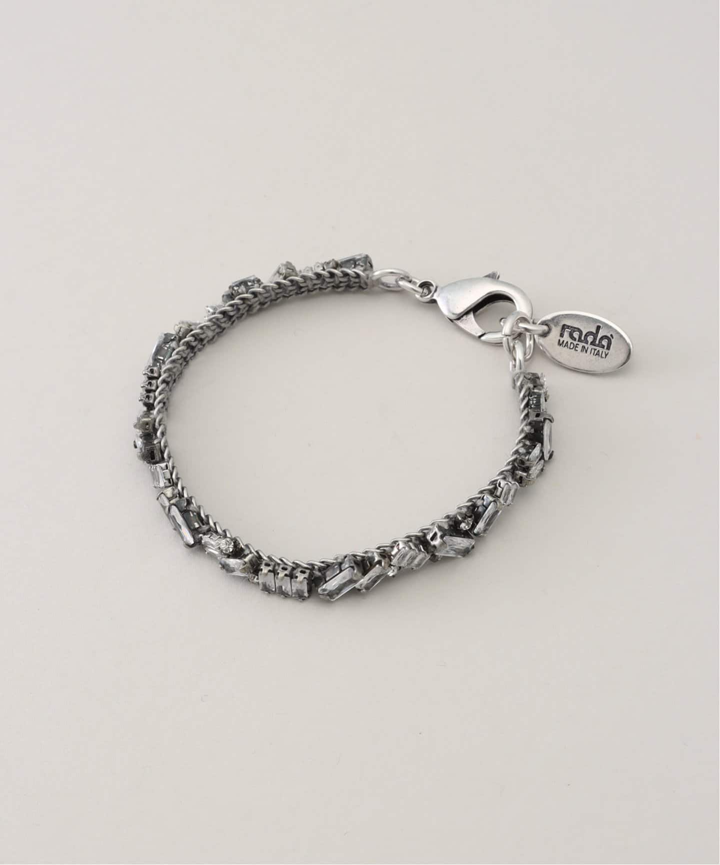 rada ブレスレット Hyperbola bangle, White, Rose gold-tone plated | Swarovski