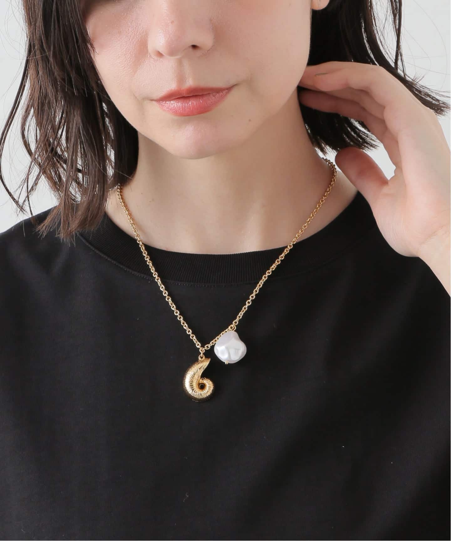 Kenneth Jay Lane　ネックレス　パール　ラインストーン kj-4136n.jpg