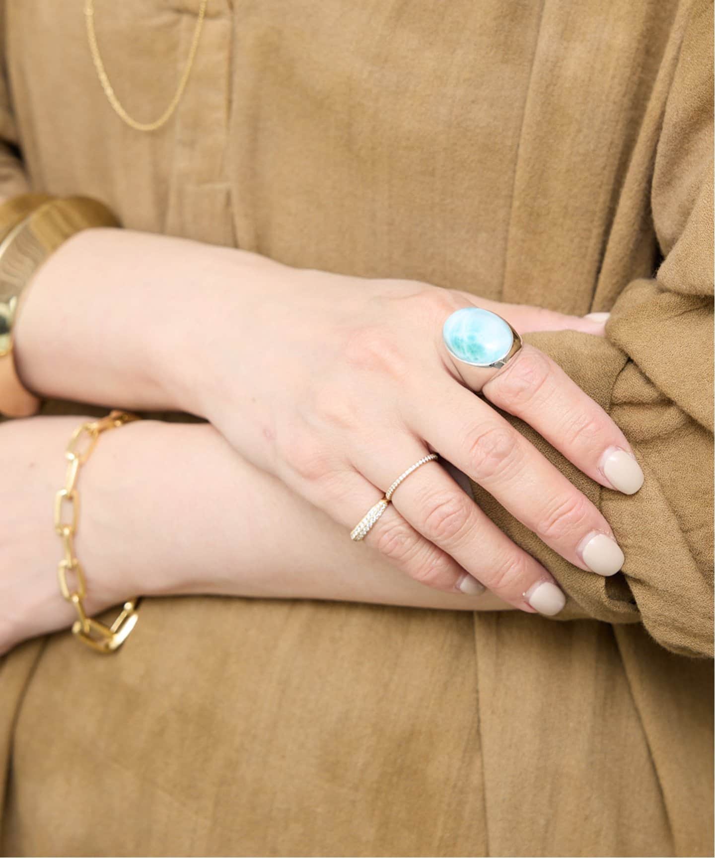 【MARIHA】　ラリマー　シルバーリング　12号 MARIHA(マリハ) シグネチャーオーバルラリマーリング シルバー