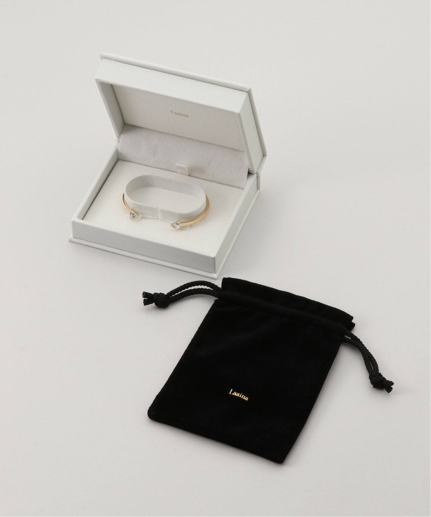 追加【Laaina/ラアイナ】 TRIANGLE TOPAZ CUFF（ブレスレット 
