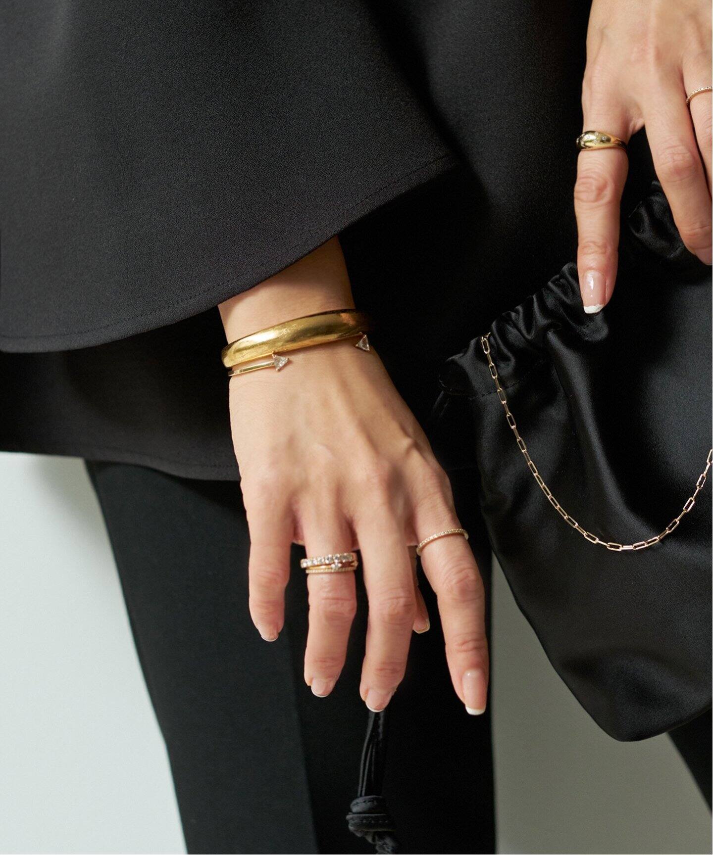 追加【Laaina/ラアイナ】 TRIANGLE TOPAZ CUFF（ブレスレット  