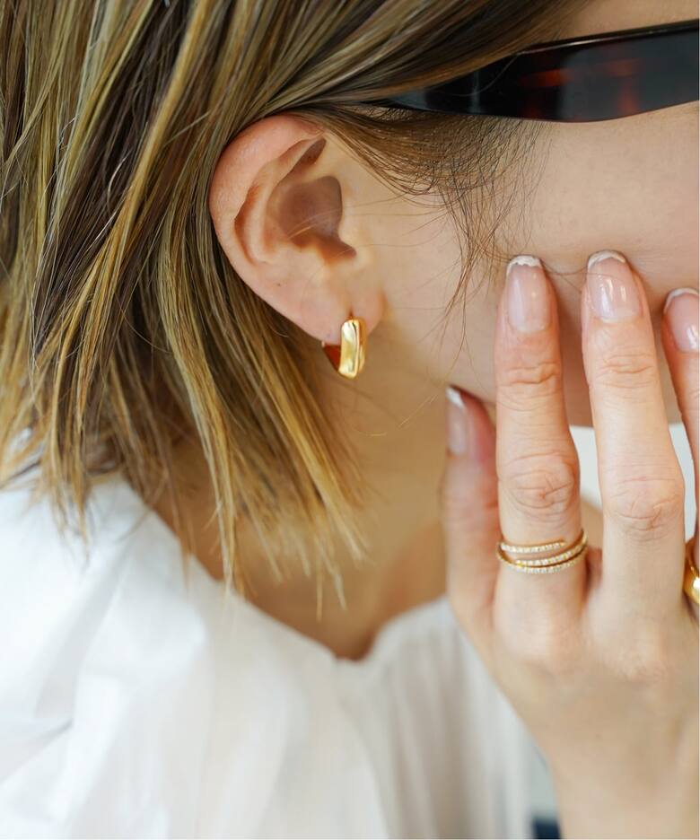 CELERI/セルリ】HOOP PIERCE GOLD（ピアス（両耳用））｜Deuxieme 