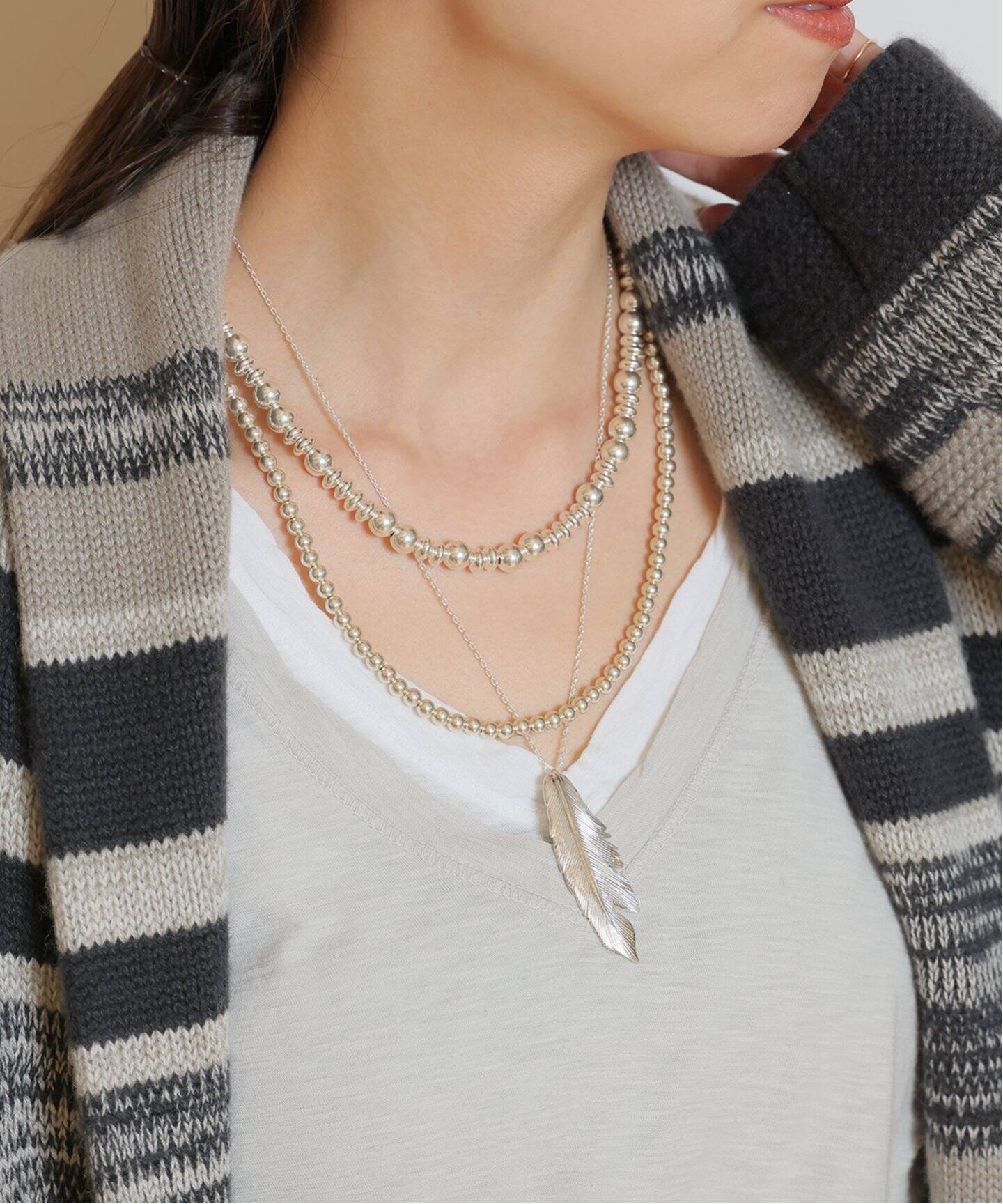 Manon Jewelry Feather ネックレス シルバー