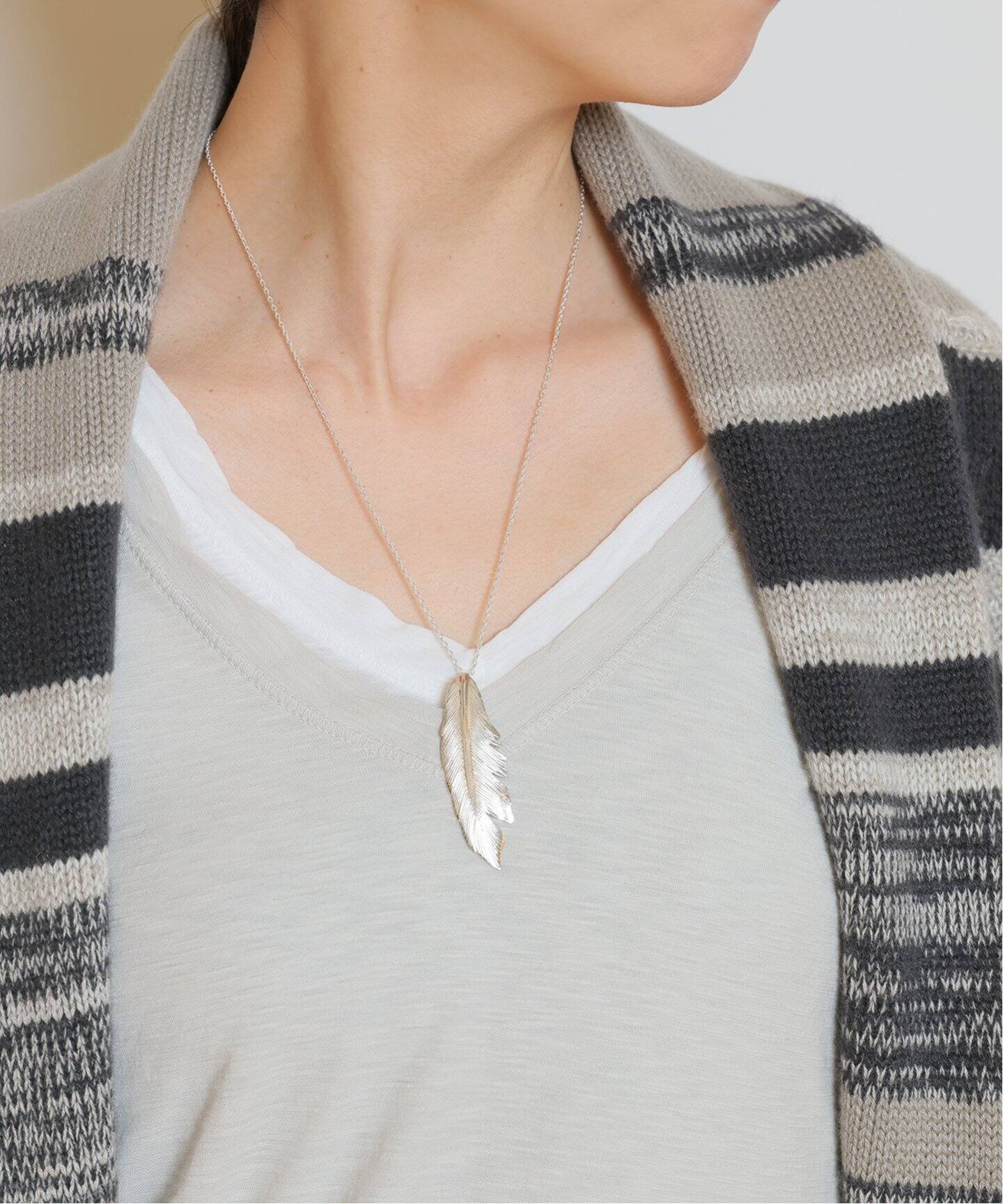 Manon Jewelry Feather ネックレス シルバー