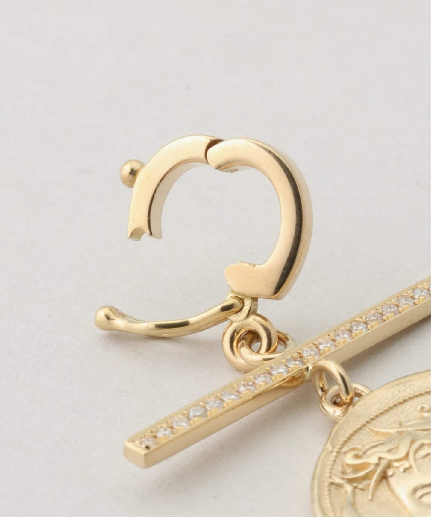 AZLEE 18KYG GODDESS SMALL DIA BARコインチャーム AZLEE/アズリー】 GODDESS SMALL DIA BAR コインチャーム