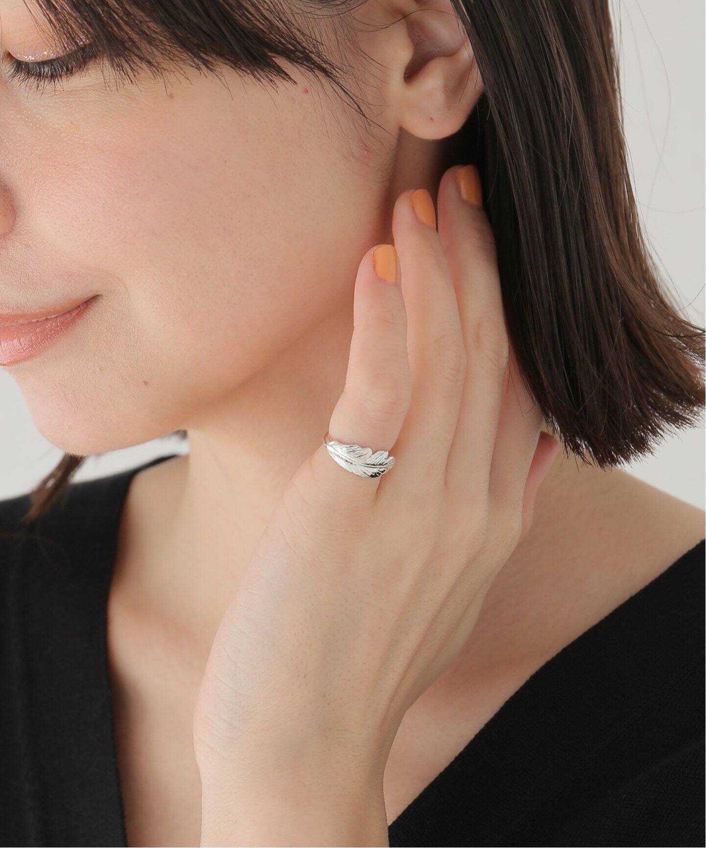 Manon Jewelry/マノン ジュエリー】Feather ピンキーリング #3-3.5  