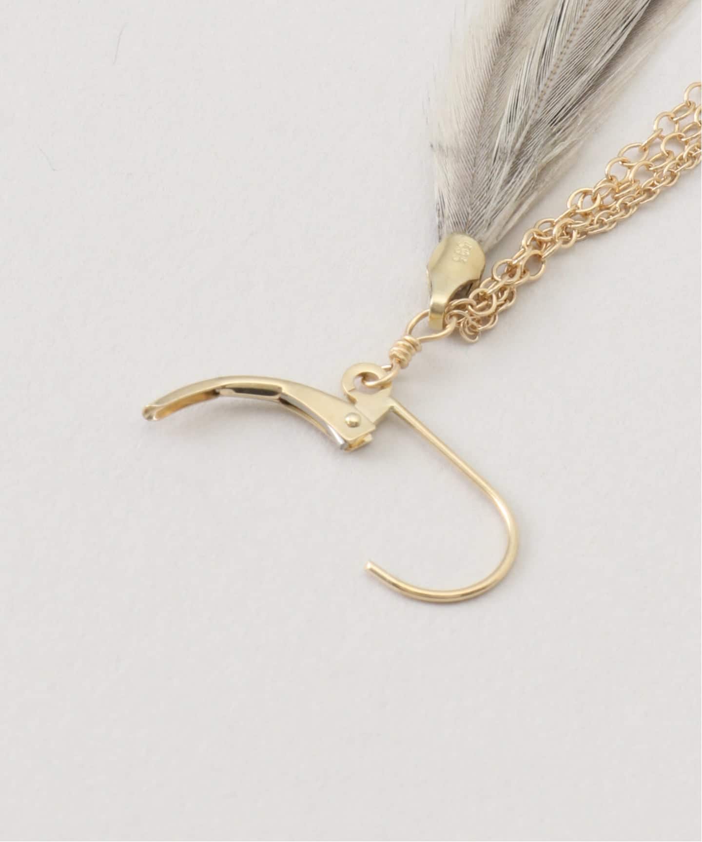 Jeeyun Ha Designs/ジ ユンハ デザイン】Single Feather ピアス（片耳