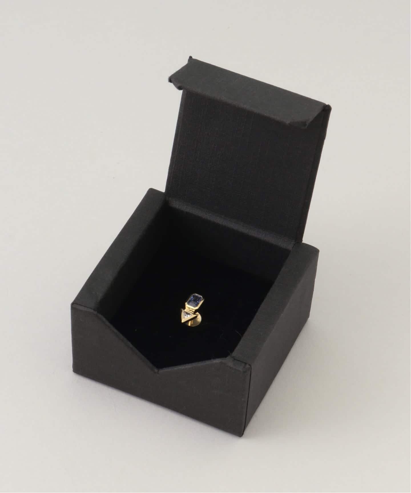 AZLEE/アズリー】SAPPHIRE&TRILLION DIA STUDS ピアス (SINGLE